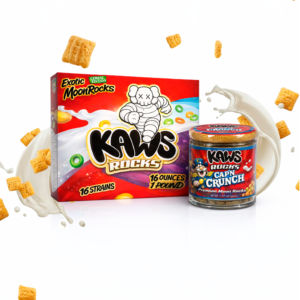 KAWS Rocks Cereal Edition Moonrocks – Premium Infused Cannabis (1oz Jar) - Image 4