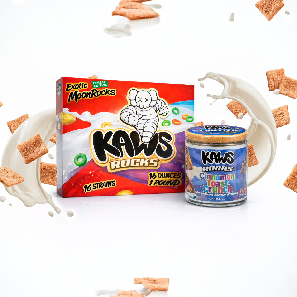 KAWS Rocks Cereal Edition Moonrocks – Premium Infused Cannabis (1oz Jar) - Image 7