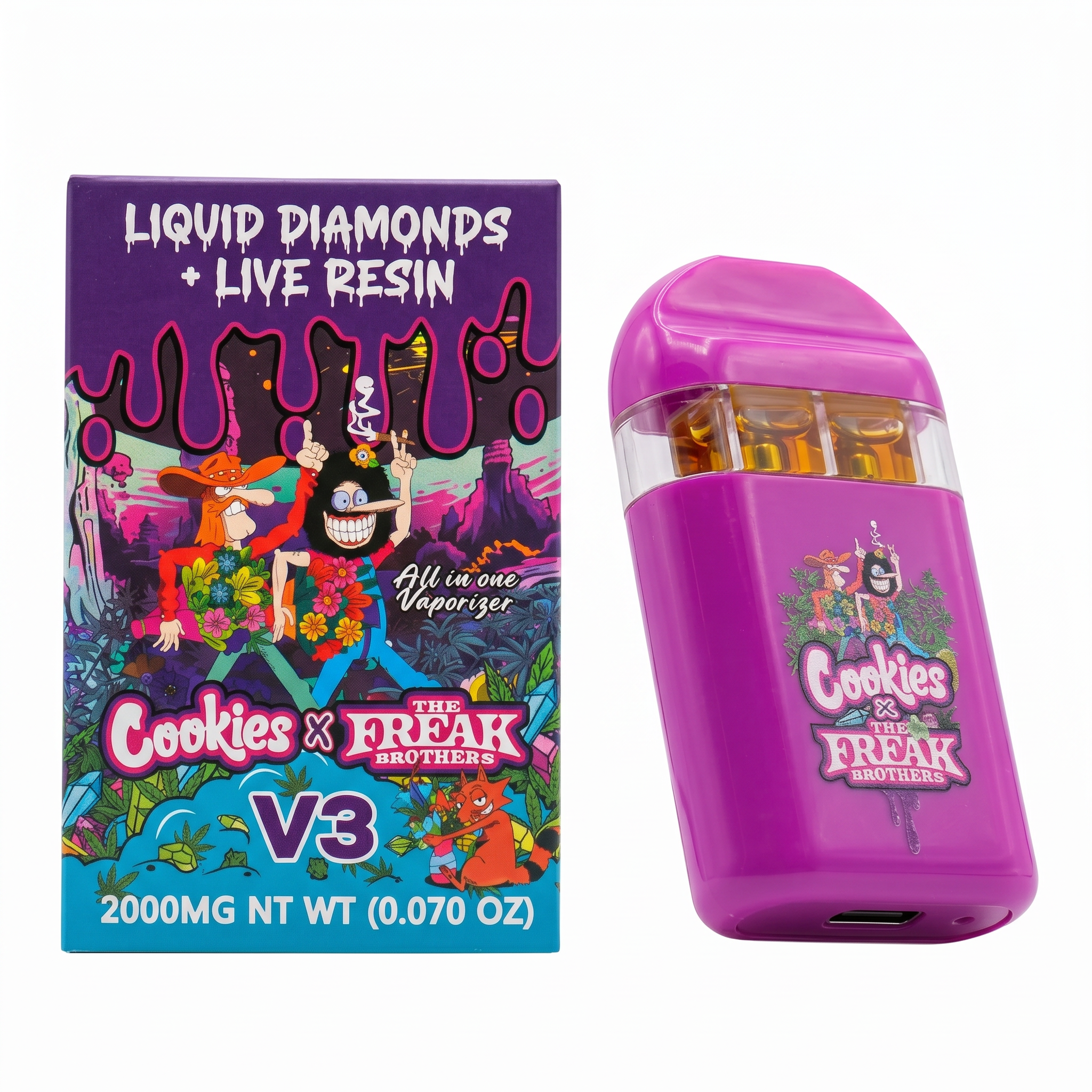 Cookies x The Freak Brothers V3 Disposable Vape – 2000MG - Image 8