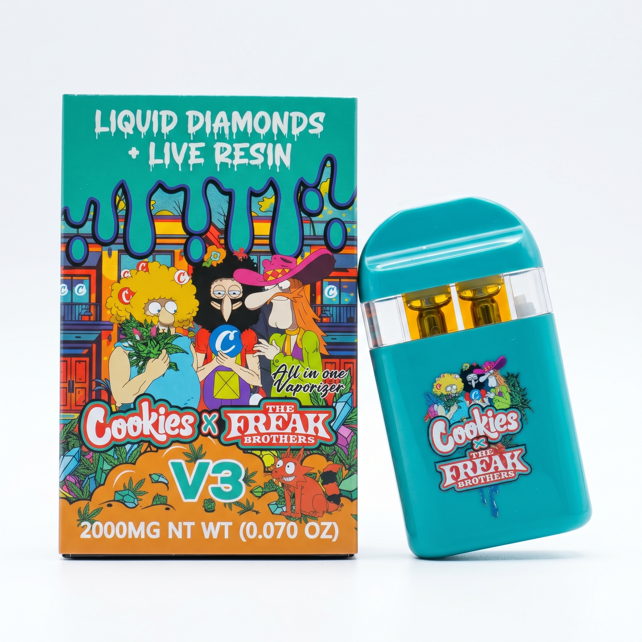 Cookies x The Freak Brothers V3 Disposable Vape – 2000MG - Image 3