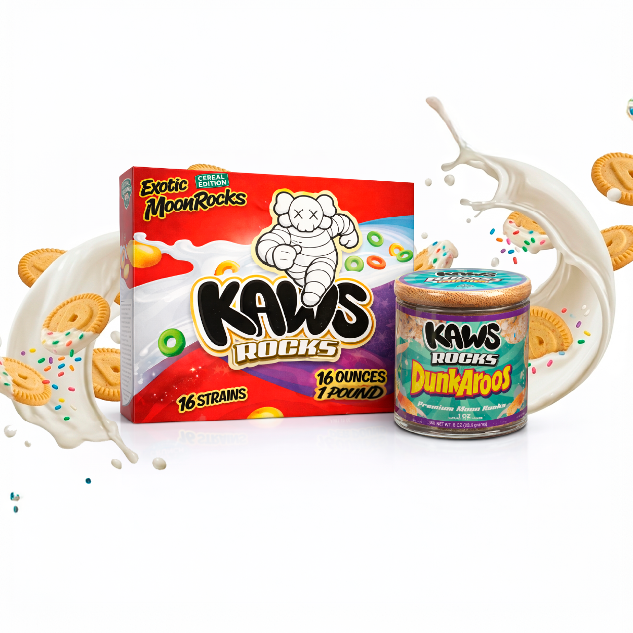 KAWS Rocks Cereal Edition Moonrocks – Premium Infused Cannabis (1oz Jar) - Image 10