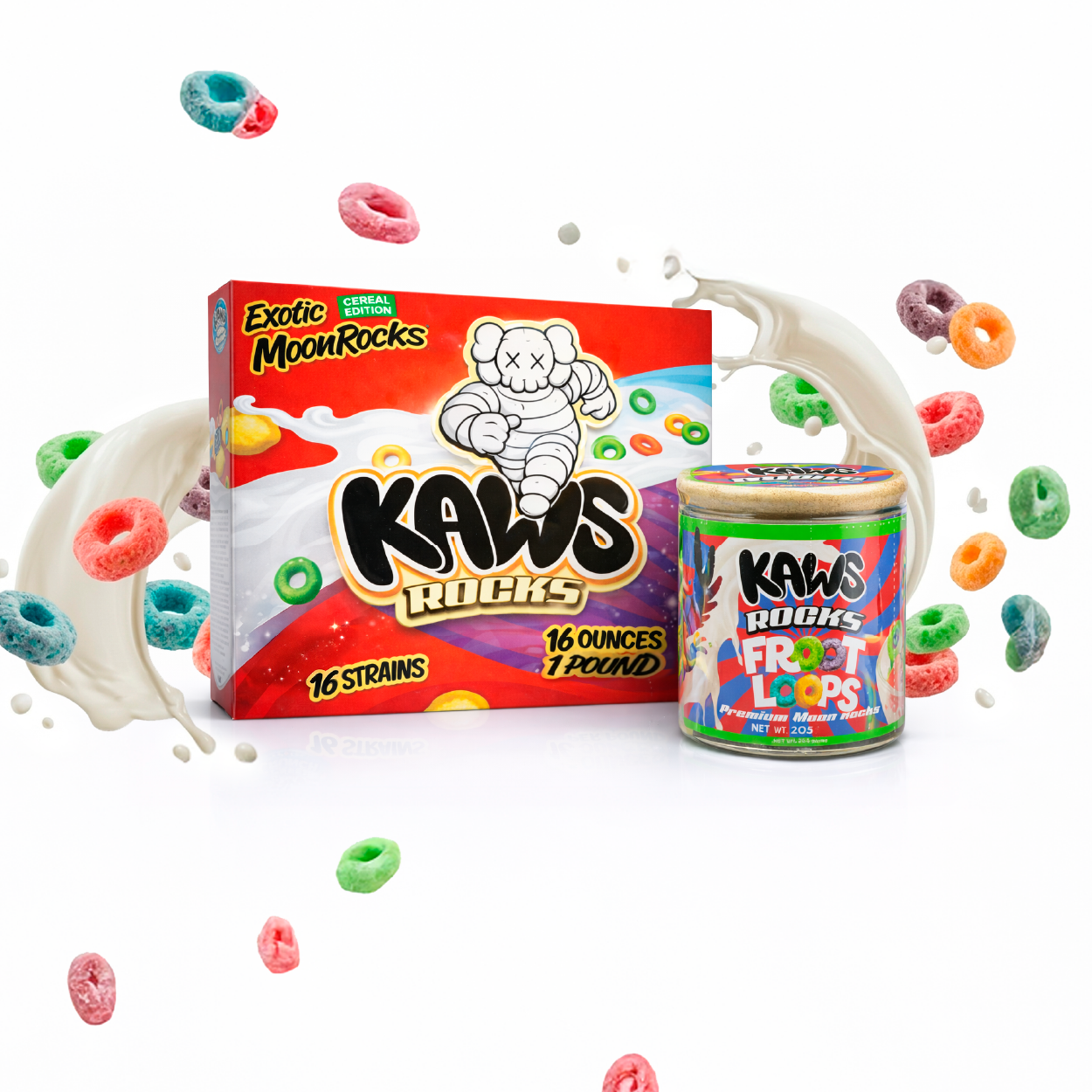 KAWS Rocks Cereal Edition Moonrocks – Premium Infused Cannabis (1oz Jar) - Image 9