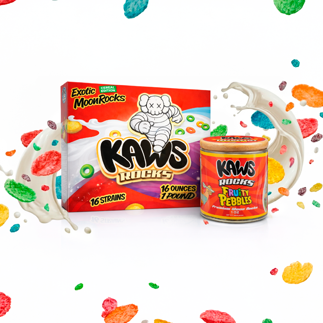 KAWS Rocks Cereal Edition Moonrocks – Premium Infused Cannabis (1oz Jar) - Image 19