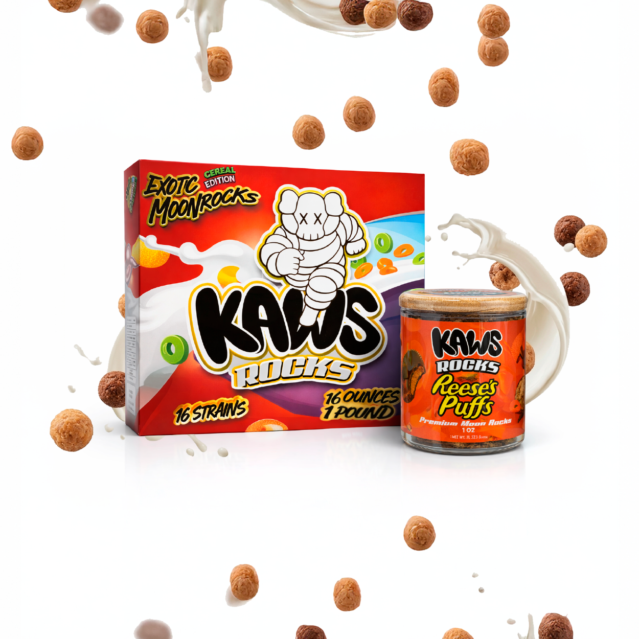 KAWS Rocks Cereal Edition Moonrocks – Premium Infused Cannabis (1oz Jar) - Image 16